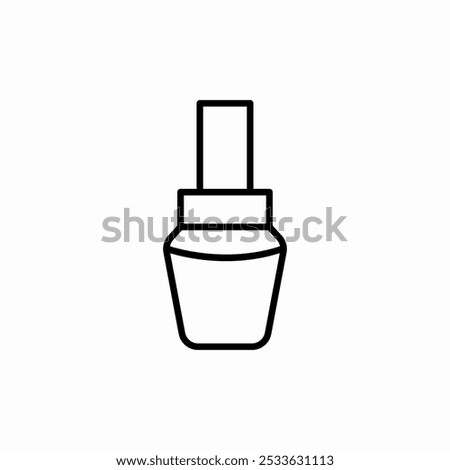 gel brush container icon sign vector