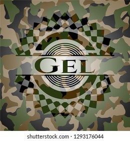 Gel camouflaged emblem