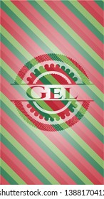 Gel christmas emblem. Vector Illustration. Detailed.