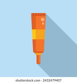 Gel cream tube icon flat vector. Korean cosmetics. Gel makeup lotion