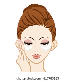 Gel eye mask --Facial Close-up
