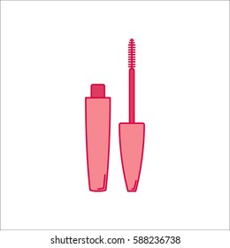 Gel for eyebrows symbol simple flat icon on background