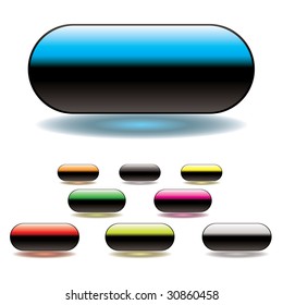 Gel filled lozenge buttong with space to add your own text