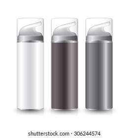 Gel Or Foam Dispenser Pump Plastic Bottle White. Ready For Your Design.