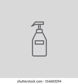 Gel, foam or liquid soap dispenser pump plastic bottle.Vector  