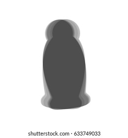 Gel, Foam Or Liquid Soap. Dispenser Pump Plastic Bottle silhouette. Vector. Gray icon shaked at white background.