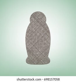Gel, Foam Or Liquid Soap. Dispenser Pump Plastic Bottle silhouette. Vector. Brown flax icon on green background with light spot at the center.
