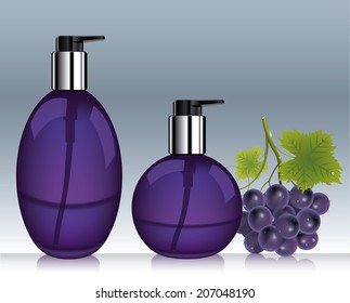 Gel, Foam Or Liquid Soap .Pump Bottle . Ready For Your Design. Product Packing Vector illustration.