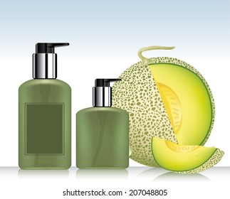 Gel, Foam Or Liquid Soap .Pump Bottle . Ready For Your Design. Product Packing Vector illustration.