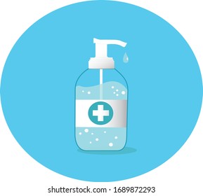 Gel hand sanitizer bottle vector