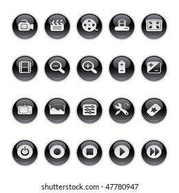 Gel Icon in Black - Film Equipment Buttons.