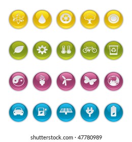 Gel Icon in Colors - Ecology Buttons.