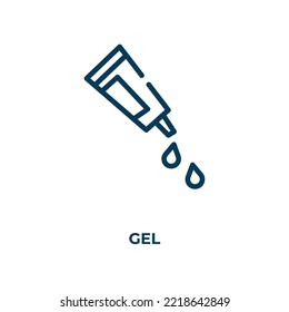 Gel icon. Linear vector illustration. Outline gel icon vector. Thin line symbol for use on web and mobile apps, logo, print media.