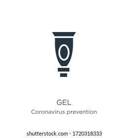 Vector de icono de gel. Icono moderno de gel plano de la colección Coronavirus Prevention aislado en fondo blanco. La ilustración vectorial se puede utilizar para diseño gráfico web y móvil, logotipo, eps10