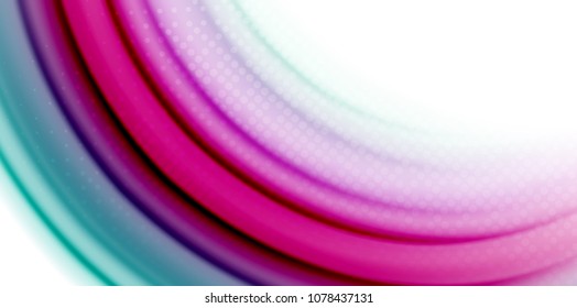Flujos de gelatina fluyendo colores de estilo arcoiris líquido, fondo abstracto de olas, diseño moderno minimalista de color. Ilustración del vector