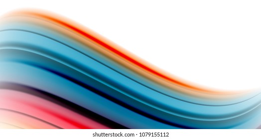 Gel jelly fluid flowing liquid rainbow style colours, wave abstract background, modern minimal colorful design. Vector illustration