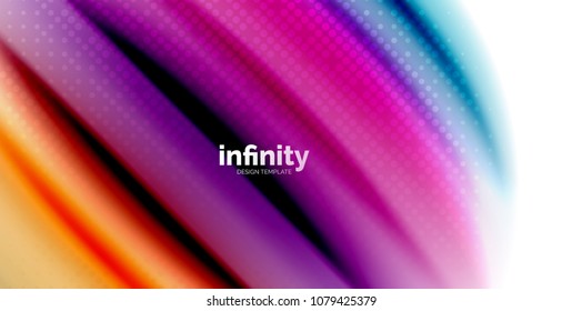Gel jelly fluid flowing liquid rainbow style colours, wave abstract background, modern minimal colorful design. Vector illustration