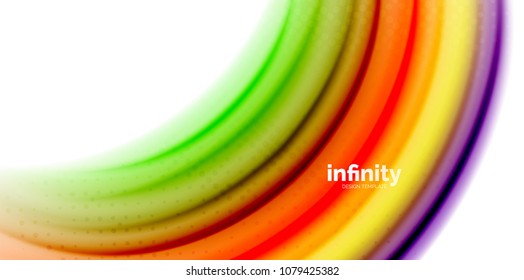 Gel jelly fluid flowing liquid rainbow style colours, wave abstract background, modern minimal colorful design. Vector illustration