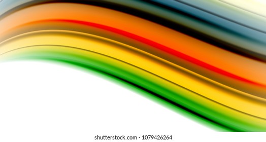 Gel jelly fluid flowing liquid rainbow style colours, wave abstract background, modern minimal colorful design. Vector illustration
