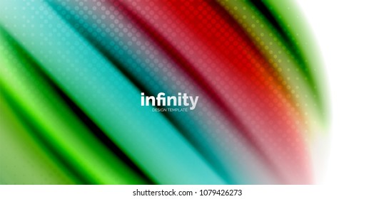 Gel jelly fluid flowing liquid rainbow style colours, wave abstract background, modern minimal colorful design. Vector illustration