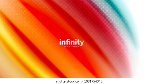 Gel jelly fluid flowing liquid rainbow style colours, wave abstract background, modern minimal colorful design. Vector illustration