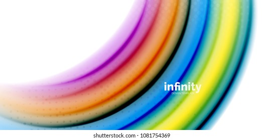 Gel jelly fluid flowing liquid rainbow style colours, wave abstract background, modern minimal colorful design. Vector illustration