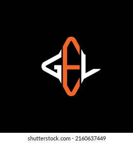 GEL letter logo creative design with vector graphic