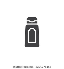 Gel, lotion, cream vector icon. filled flat sign for mobile concept and web design. Shampoo bottle glyph icon. Symbol, logo illustration. Vector graphics