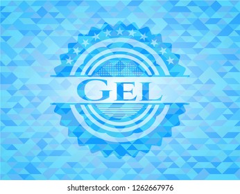 Gel Realistic Light Blue Mosaic Emblem