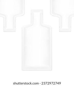 Gel sachet mockup. Vector illustration isolated on white background. Easy to use for food, medical, cosmetic and etc. EPS10.