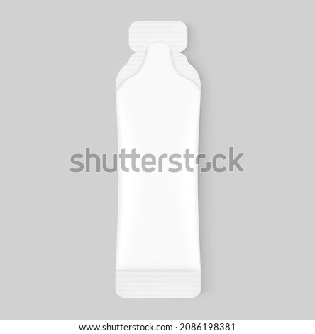 Gel sachet mockup. Vector illustration. Easy to use for food, medical, cosmetic and etc. EPS10.	