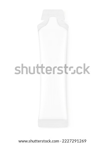 Gel sachet mockup. Vector illustration isolated on white background. Easy to use for food, medical, cosmetic and etc. EPS10.	