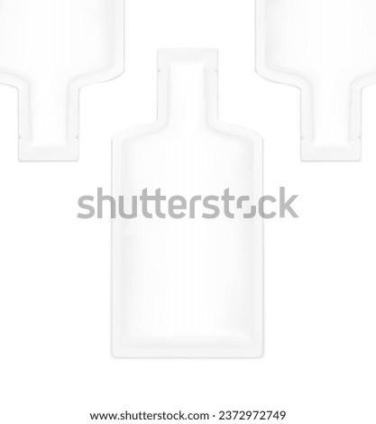 Gel sachet mockup. Vector illustration isolated on white background. Easy to use for food, medical, cosmetic and etc. EPS10.