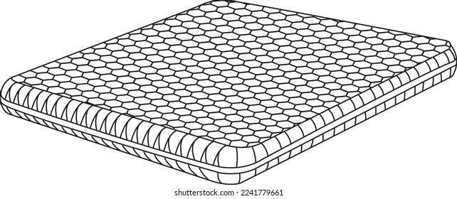 Gel Sitter Cushion vector outline in black and white