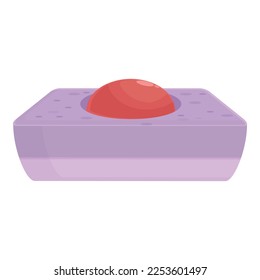 Gel sponge icon cartoon vector. Liquid product. Label dish