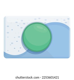 Gel sponge tool icon cartoon vector. Domestic package. Domestic washer