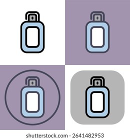 Gel spray icon symbol - Gel spray to avoid sun burns vector illustration.