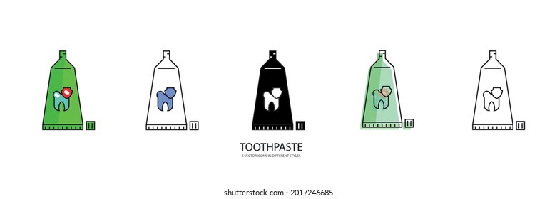 gel toothpaste vector type icon