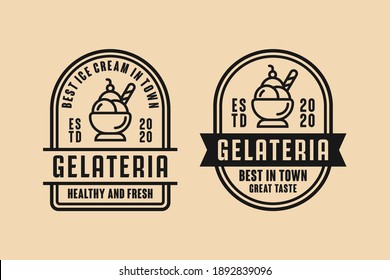 Gelateria Ice Cream Premium Logo Collection