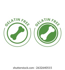 Gelatin free vector illustration symbols isolated on white background 