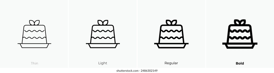 gelatin icon. Thin, Light Regular And Bold style design isolated on white background