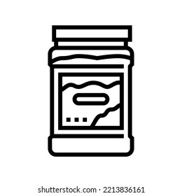 Gelatin Jelly Candy Gummy Line Icon Vector. Gelatin Jelly Candy Gummy Sign. Isolated Contour Symbol Black Illustration