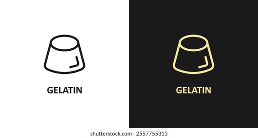 Gelatin simple icon. Jelly candy gummy line icon vector. pudding jelly candy gummy sign.