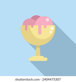 Gelato cream cup icon flat vector. Cold dessert. Sorbet drink swirl