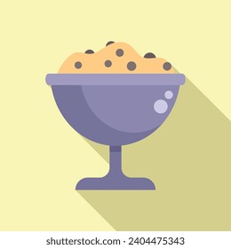 Gelato cup icon flat vector. Soft shake milk. Cup cone ice cream