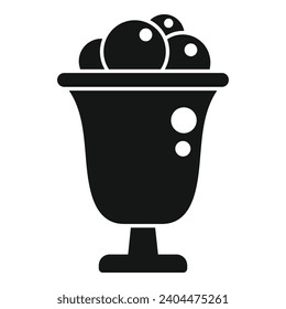 Gelato cup icon simple vector. Soft shake milk. Cup cone ice cream