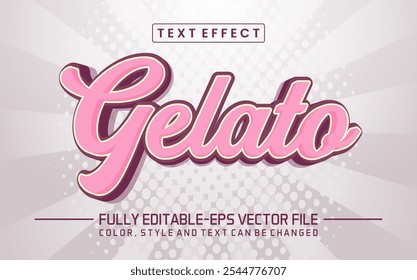 Gelato font Text effect editable	