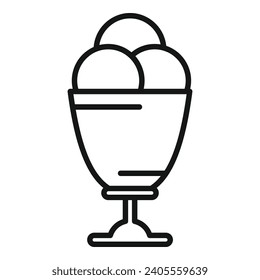 Gelato fruit sorbet icon outline vector. Ice cream soft. Frozen summer dessert