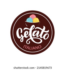 Gelato Hand Drawn Text Modern Brush Stock Vector (Royalty Free ...