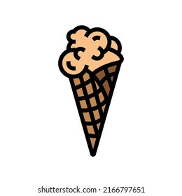 gelato ice cream color icon vector. gelato ice cream sign. isolated symbol illustration
